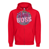 Red wax boss Zipper Hoodie - MaliasSmallBusiness