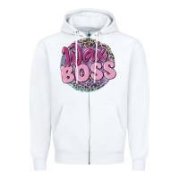 White wax boss Zipper Hoodie - MaliasSmallBusiness
