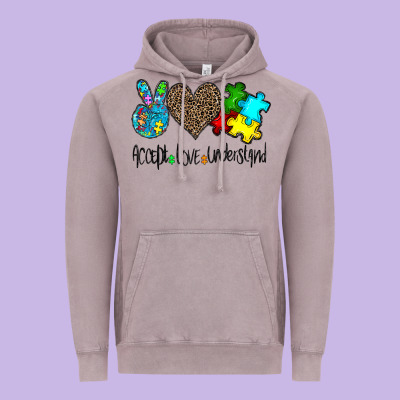 Accept Love Understand Vintage Hoodie Designed By Cowhidedigitalart