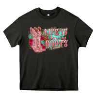 Asphalt life is better in the boots Heavy Core Tee - texasbilliewilder