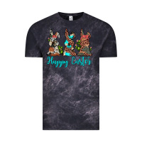 Cloud Black happy easter leopard cowhide turquoise cactus bunny's Vintage Tee - JahusDesignShop