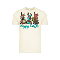 Vintage Arctic happy easter leopard cowhide turquoise cactus bunny's Vintage Tee - JahusDesignShop