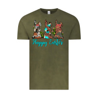 Vintage Olive happy easter leopard cowhide turquoise cactus bunny's Vintage Tee - JahusDesignShop