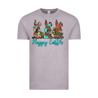 Vintage Zinc happy easter leopard cowhide turquoise cactus bunny's Vintage Tee - JahusDesignShop