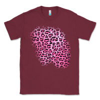 Burgundy pink leopard patch Classic Tee - AdoDesignShop