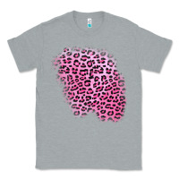 Heather Grey pink leopard patch Classic Tee - AdoDesignShop
