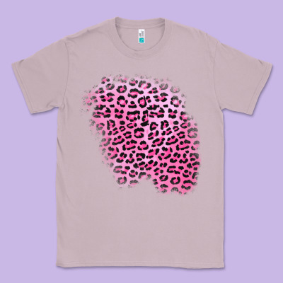 Pink Leopard Patch Classic Tee Designed By Adodesignshop