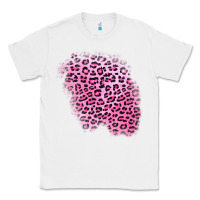 White pink leopard patch Classic Tee - AdoDesignShop