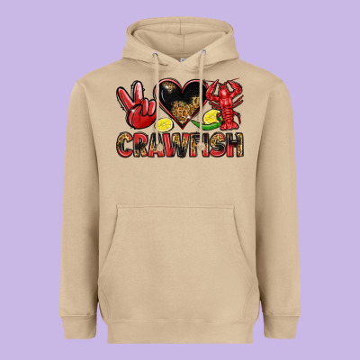 Crawfish Heavyweight Hoodie Designed By Lillyallendesigns