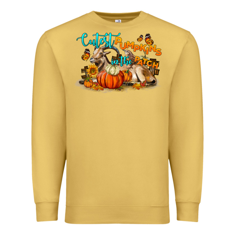 Fall Cutest Pumpkin In The Patch Premium Sweatshirt by LillyAllenDesigns | Teevron