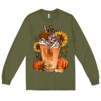 Army Green pumpkin spice ice latte Long Sleeve Tee - Jasminsmagicworld