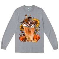 Heather Grey pumpkin spice ice latte Long Sleeve Tee - Jasminsmagicworld