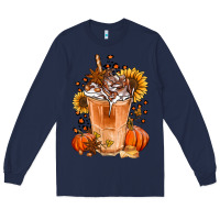 Navy pumpkin spice ice latte Long Sleeve Tee - Jasminsmagicworld