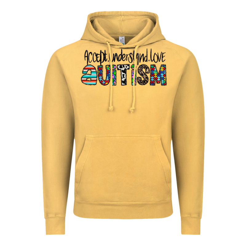 Accept. Understand Love Autism Vintage Hoodie by CowhideDigitalArt | Teevron