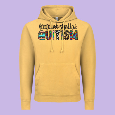 Accept. Understand Love Autism Vintage Hoodie Designed By Cowhidedigitalart