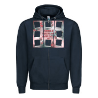 Navy family photo collage Zipper Hoodie - MaliasSmallBusiness