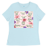 Baby Blue positive quotes Ladies Tee - MaliasSmallBusiness