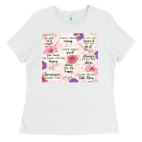 White positive quotes Ladies Tee - MaliasSmallBusiness