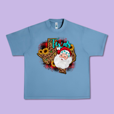 Santa Texas Map Urban Heavy Tee Designed By Jahusdesignshop
