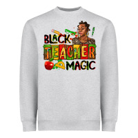 Heather Grey black teacher  magic Heavyweight Sweatshirt - AdoDesignShop