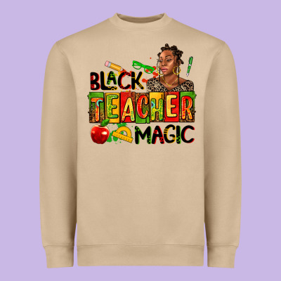 Black Teacher  Magic Heavyweight Sweatshirt Designed By Adodesignshop