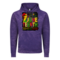 Cloud Purple juneteenth fist free ish since 1865 with background Vintage Hoodie - HRA Design Shop