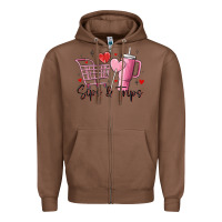 Chestnut sips & trips target inspired stanley Zipper Hoodie - MaliasSmallBusiness
