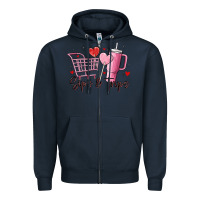 Navy sips & trips target inspired stanley Zipper Hoodie - MaliasSmallBusiness