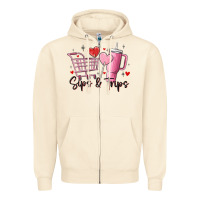 Sandshell sips & trips target inspired stanley Zipper Hoodie - MaliasSmallBusiness