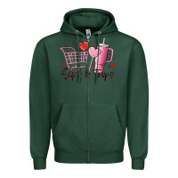 Sports Green sips & trips target inspired stanley Zipper Hoodie - MaliasSmallBusiness