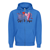 True Royal sips & trips target inspired stanley Zipper Hoodie - MaliasSmallBusiness
