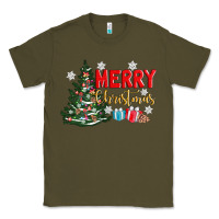 Army Green merry christmas tree Classic Tee - AdoDesignShop
