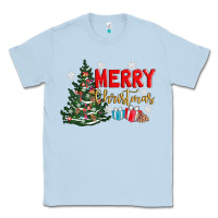 Dusty Blue merry christmas tree Classic Tee - AdoDesignShop