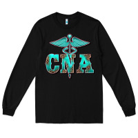 Black western nurse certified nurse assistant medilcal symbol Long Sleeve Tee - BarkalooDesign