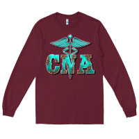 Burgundy western nurse certified nurse assistant medilcal symbol Long Sleeve Tee - BarkalooDesign