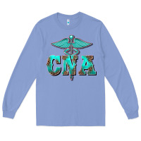 Colony Blue western nurse certified nurse assistant medilcal symbol Long Sleeve Tee - BarkalooDesign