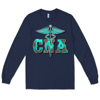 Navy western nurse certified nurse assistant medilcal symbol Long Sleeve Tee - BarkalooDesign