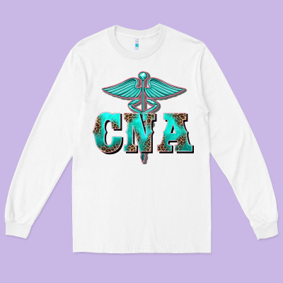 Western Nurse Certified Nurse Assistant Medilcal Symbol Long Sleeve Tee Designed By Barkaloodesign