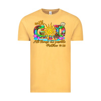 Vintage Mustard with god all things are possible summer Vintage Tee - AdoDesignShop