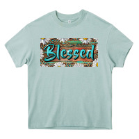 Blessed With Daisy And Leopard Heavy Core Tee | Teevron