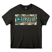 Asphalt Blessed With Daisy And Leopard Heavy Core Tee - RanaPortraitStore