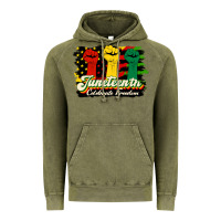 Vintage Olive juneteenth celebrate freedom Vintage Hoodie - HRA Design Shop