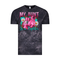 Cloud Black Breast Cancer My Aunt İs A Fighter Vintage Tee - Artiststas