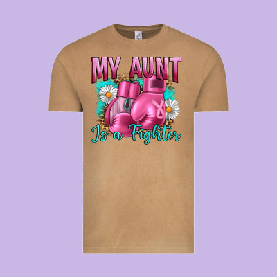 Breast Cancer My Aunt İs A Fighter Vintage Tee Designed By Artiststas