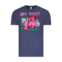 Vintage Denim Breast Cancer My Aunt İs A Fighter Vintage Tee - Artiststas