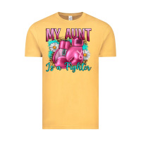 Vintage Mustard Breast Cancer My Aunt İs A Fighter Vintage Tee - Artiststas