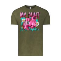 Vintage Olive Breast Cancer My Aunt İs A Fighter Vintage Tee - Artiststas