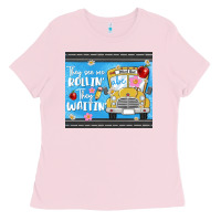Bubblegum Pink they see me rollin they waitin Ladies Tee - MaliasSmallBusiness