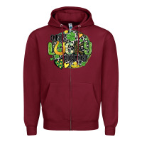 Burgundy one lucky mama Zipper Hoodie - MaliasSmallBusiness