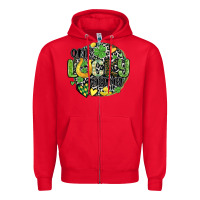Red one lucky mama Zipper Hoodie - MaliasSmallBusiness